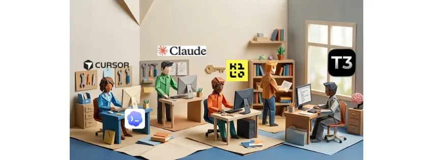 An engineering team's unplanned collection of AI coding tools and subscriptions